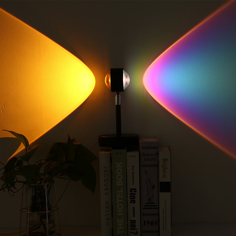 USB Dual-head Sunset Rainbow Projection Lamp