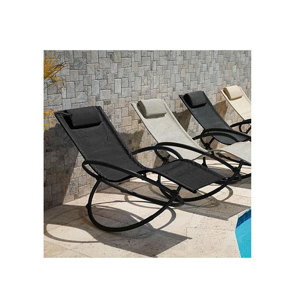 Foldable Black Rocking Chair Recliner