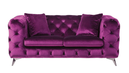 Atronia Loveseat with Purple Fabric