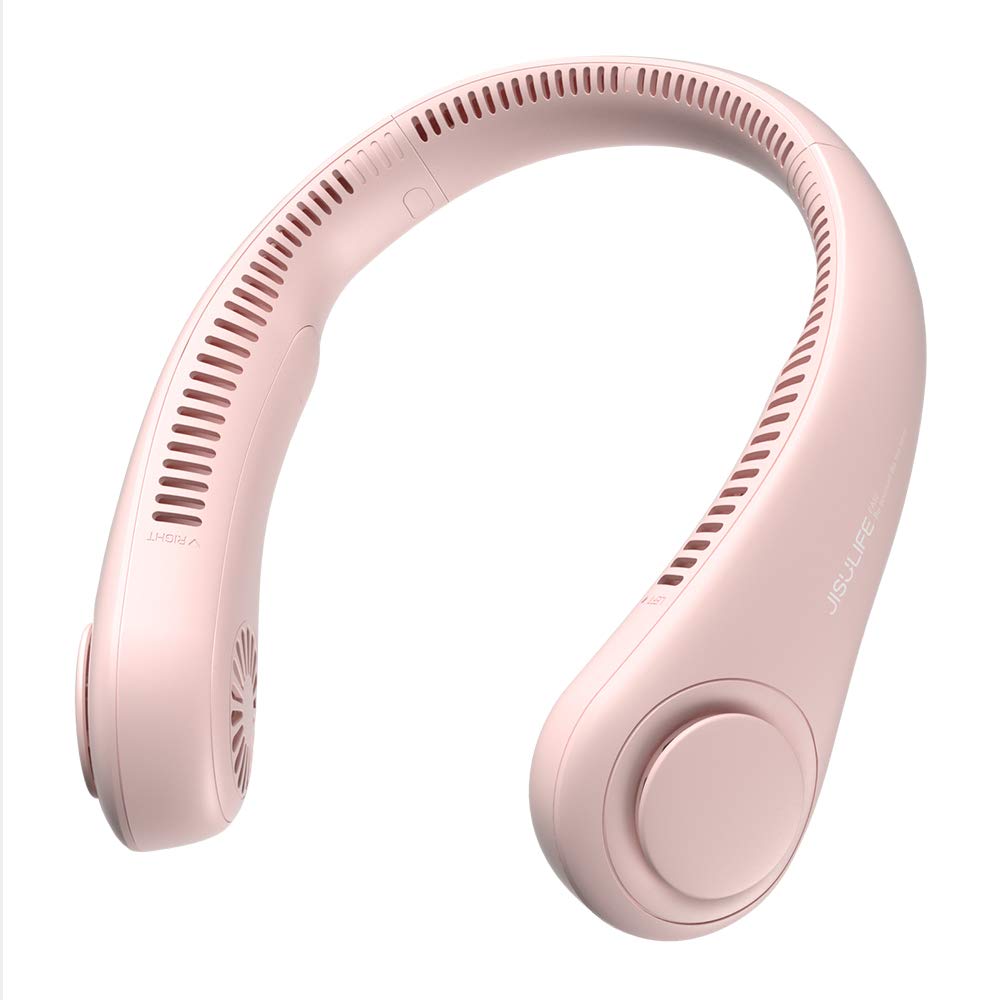 JISULIFE Portable Neck Fan, Hands Free Bladeless Fan, 5 Speeds, 4000 mAh