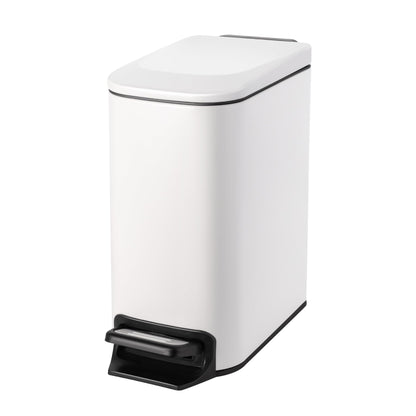 Cesun Small Bathroom Trash Can with Lid, 1.6 Gal, Soft Close, Matte Black