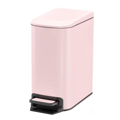 Cesun Small Bathroom Trash Can with Lid, 1.6 Gal, Soft Close, Matte Black
