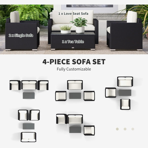 4 Piece Patio Furniture Set