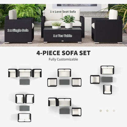 4 Piece Patio Furniture Set