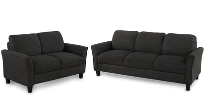 Loveseat Sofa and 3-seat  sofa (Black)