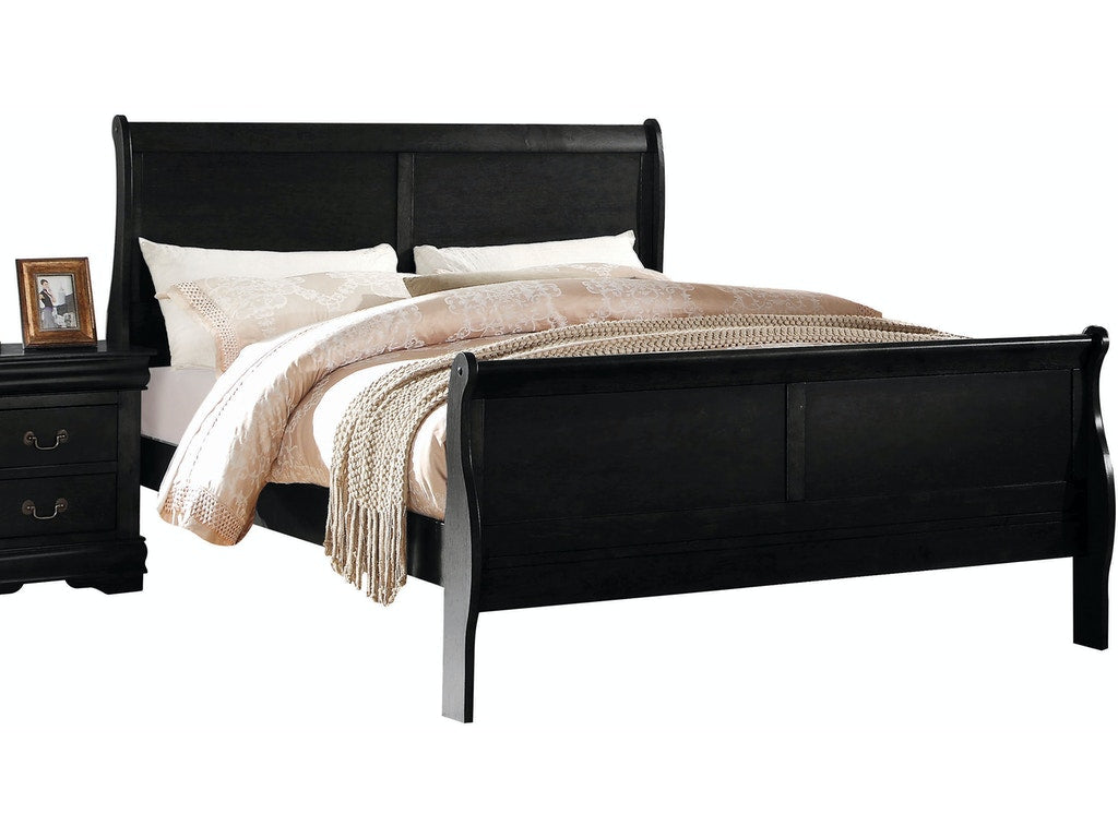 Black Louis Philippe Full Bed