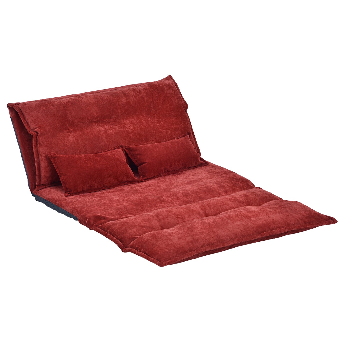 Sofa Bed Adjustable Folding Futon Sofa Bed with Two Pillows