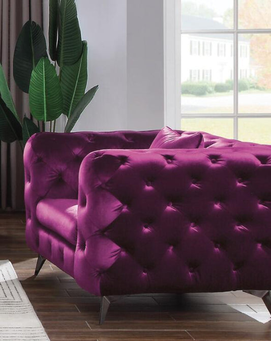 Atronia Chair, Purple Fabric