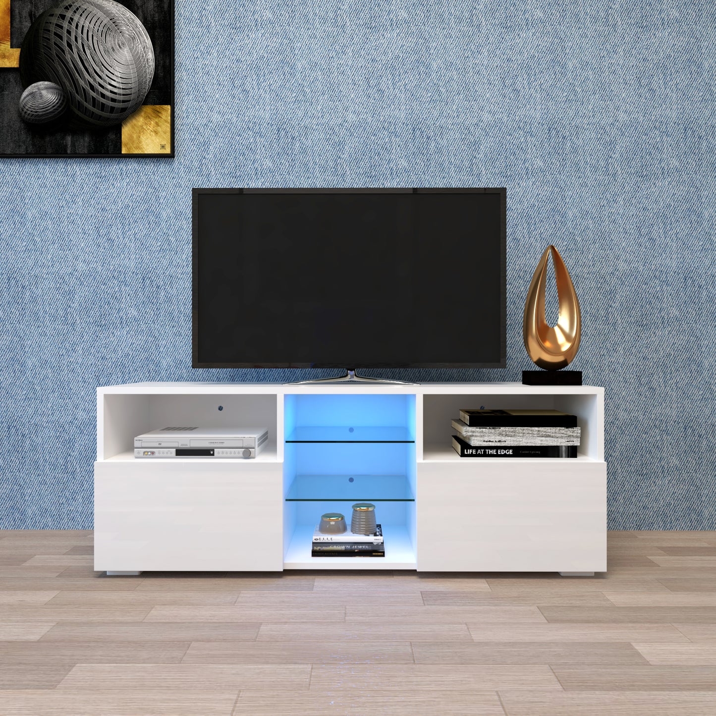 Modern High-Gloss LED TV Cabinet