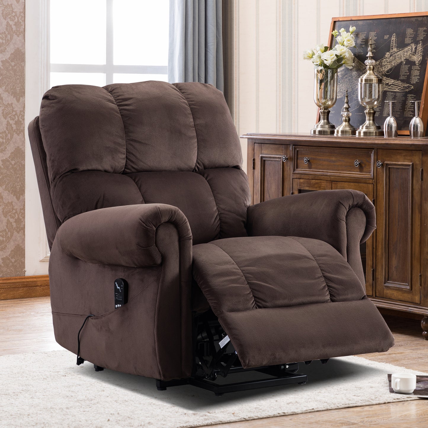 Electric Lift Recliner with Heat Therapy and Massage