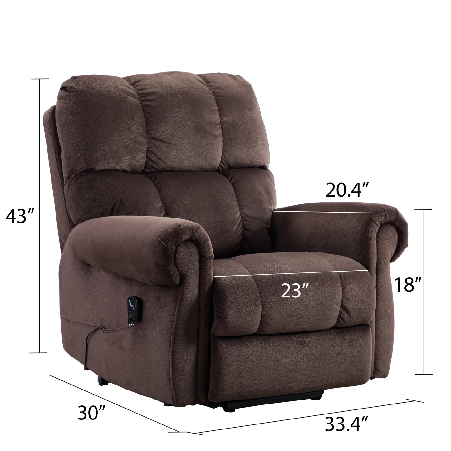 Electric Lift Recliner with Heat Therapy and Massage