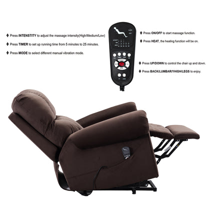 Electric Lift Recliner with Heat Therapy and Massage