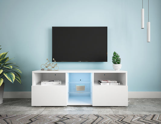 Modern High-Gloss LED TV Cabinet