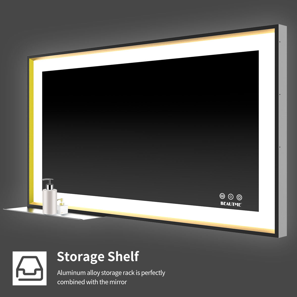 Bathroom Mirror with LED Lights and Anti-Fog Memory