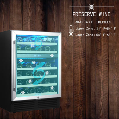 SOTOLA 24 inch 46 Bottle Wine Cooler Cabinet