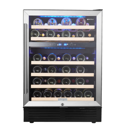 SOTOLA 24 inch 46 Bottle Wine Cooler Cabinet