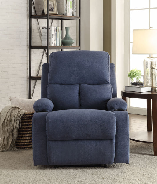 Rosia Recliner in Blue Velvet