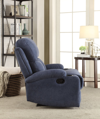 Rosia Recliner in Blue Velvet