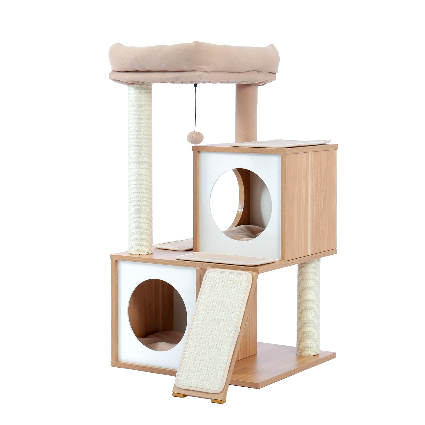 Cat Tree Condo Playhouse with Dangling Toys