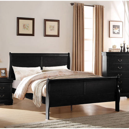 Black Louis Philippe Full Bed