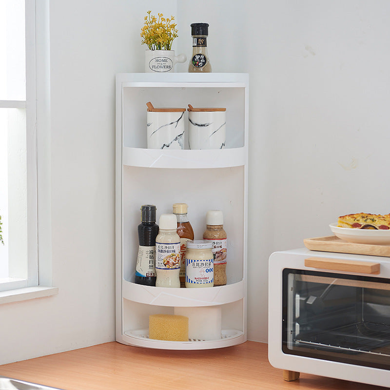 Bathroom Makeup Organizer or Corner Plastic Wall Mounted Storage Rack Box