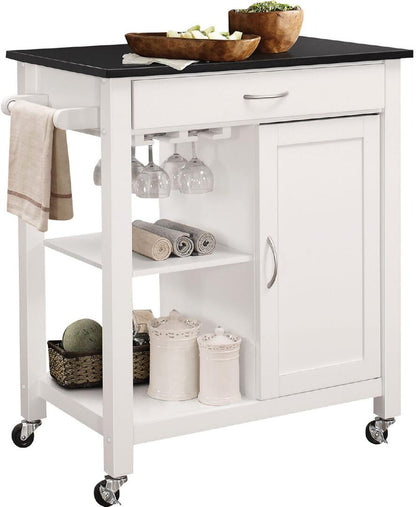 Black & White Kitchen Cart