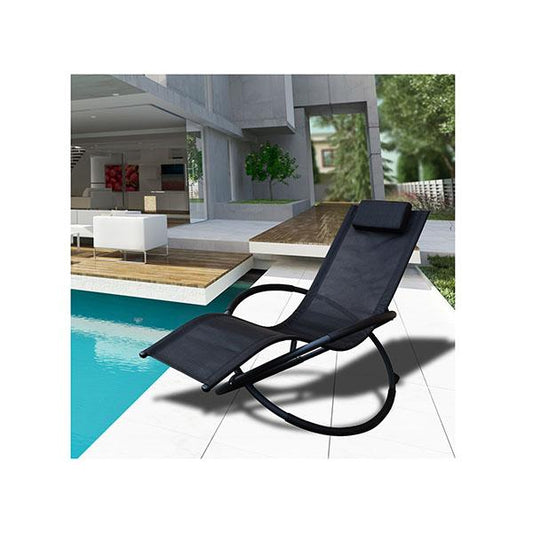 Foldable Black Rocking Chair Recliner